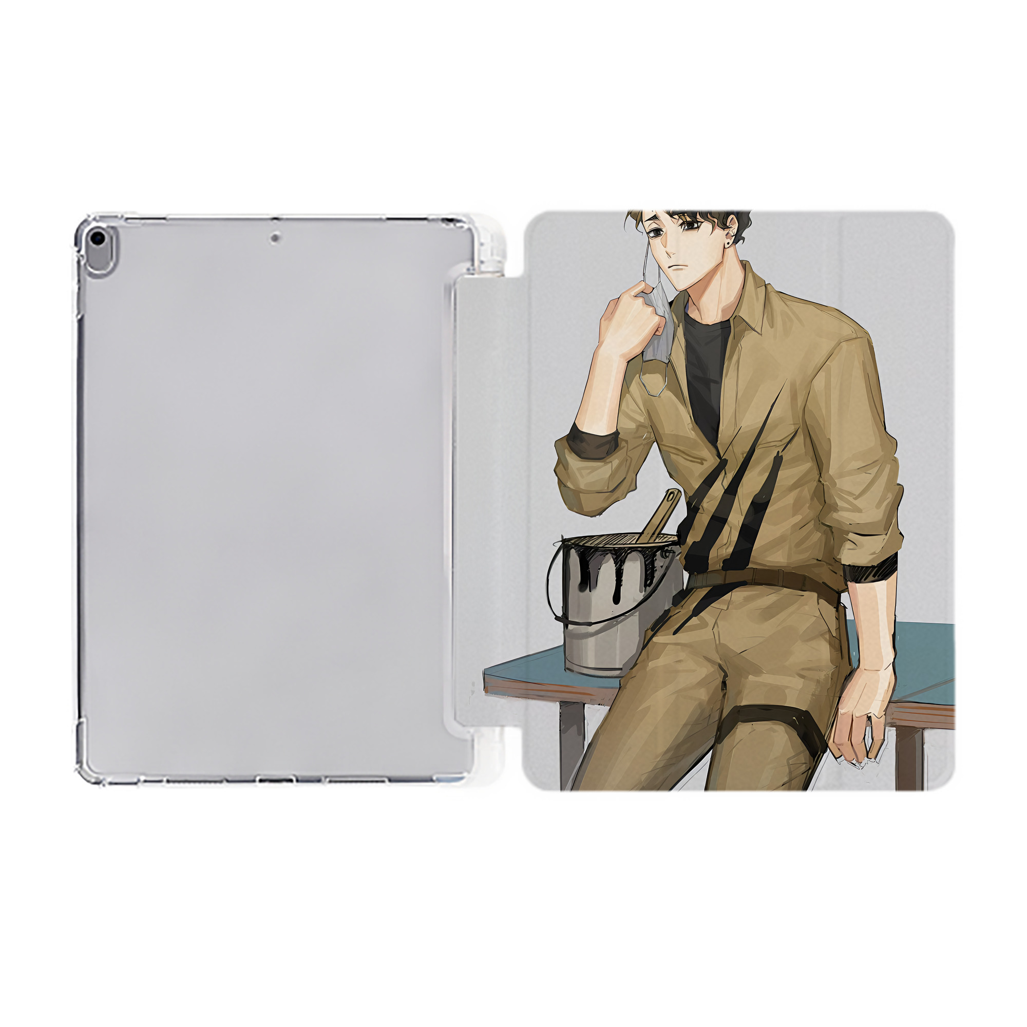 （画像用） ハイキュー!! Haikyu!! IPad ケース ペン収納付き 三つ折りスタンド PUレザー×シリコン 対応機種9.5/10.5/10.9インチ